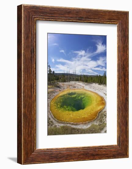 Morning Glory Pool, Upper Geyser Basin, Yellowstone Nat'l Park, UNESCO Site, Wyoming, USA-Peter Barritt-Framed Photographic Print