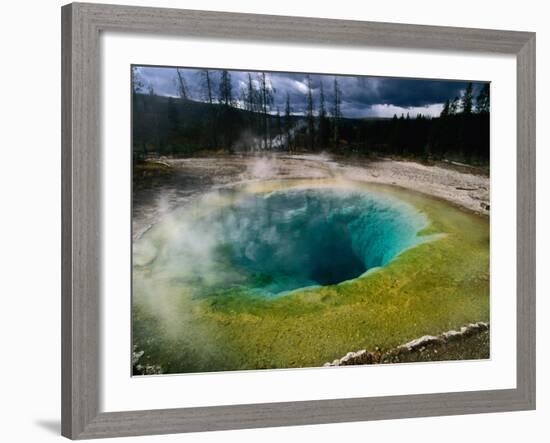 Morning Glory Pool, Yellowstone National Park, Wyoming, USA-Carol Polich-Framed Photographic Print