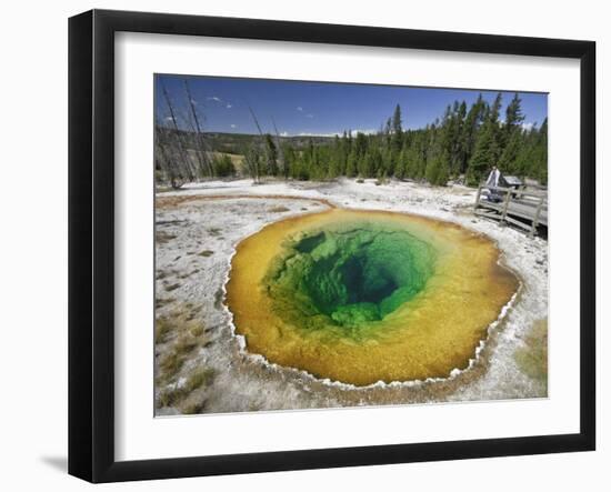 Morning Glory Pool, Yellowstone National Park, Wyoming, USA-Michele Falzone-Framed Photographic Print