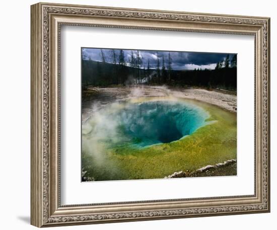 Morning Glory Pool, Yellowstone National Park, Wyoming, USA-Carol Polich-Framed Photographic Print