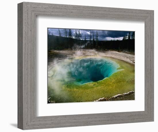 Morning Glory Pool, Yellowstone National Park, Wyoming, USA-Carol Polich-Framed Photographic Print