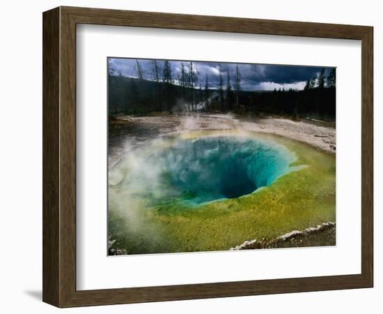 Morning Glory Pool, Yellowstone National Park, Wyoming, USA-Carol Polich-Framed Photographic Print