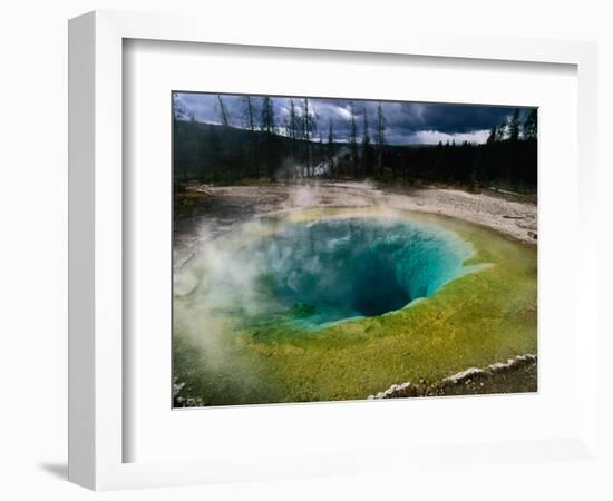 Morning Glory Pool, Yellowstone National Park, Wyoming, USA-Carol Polich-Framed Photographic Print