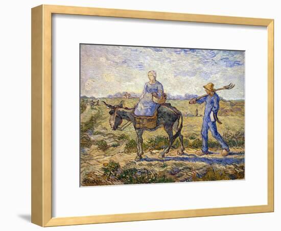 Morning: Going Out to Work, 1890-Vincent van Gogh-Framed Giclee Print