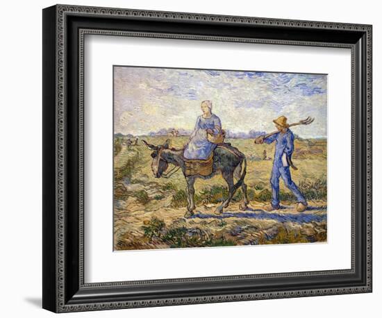 Morning: Going Out to Work, 1890-Vincent van Gogh-Framed Giclee Print