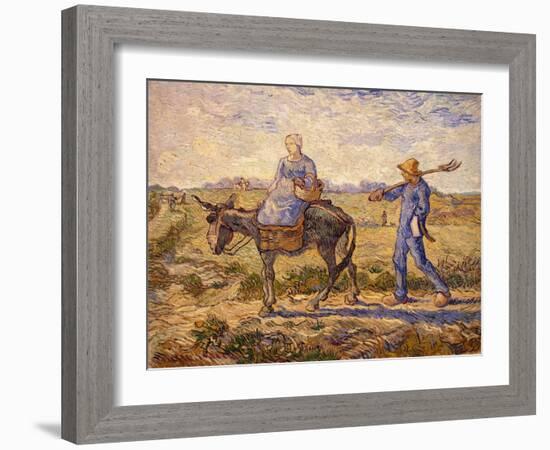 Morning: Going Out to Work, 1890-Vincent van Gogh-Framed Giclee Print