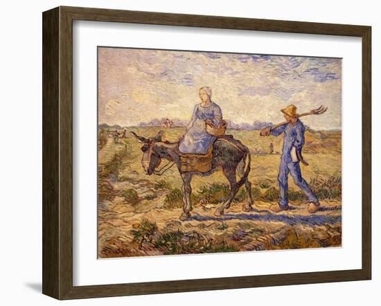 Morning: Going Out to Work, 1890-Vincent van Gogh-Framed Giclee Print