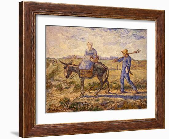 Morning: Going Out to Work, 1890-Vincent van Gogh-Framed Giclee Print