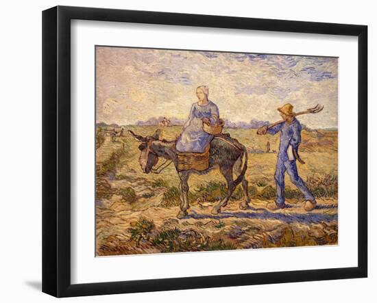 Morning: Going Out to Work, 1890-Vincent van Gogh-Framed Giclee Print