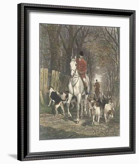 Morning - Going To Cover-E.A.S. Douglas-Framed Premium Giclee Print