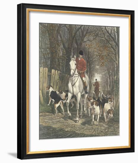 Morning - Going To Cover-E.A.S. Douglas-Framed Premium Giclee Print