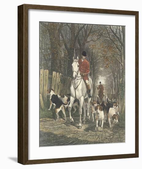 Morning - Going To Cover-E.A.S. Douglas-Framed Premium Giclee Print