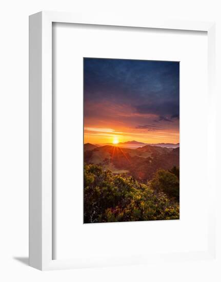 Morning Heaven Sunrise Bay Area Hills Mount Diablo Oakland-Vincent James-Framed Photographic Print