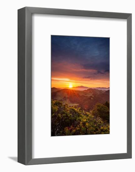 Morning Heaven Sunrise Bay Area Hills Mount Diablo Oakland-Vincent James-Framed Photographic Print