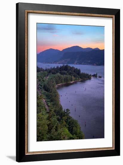 Morning Hills at Columbia River Gorge, Oregon-Vincent James-Framed Photographic Print