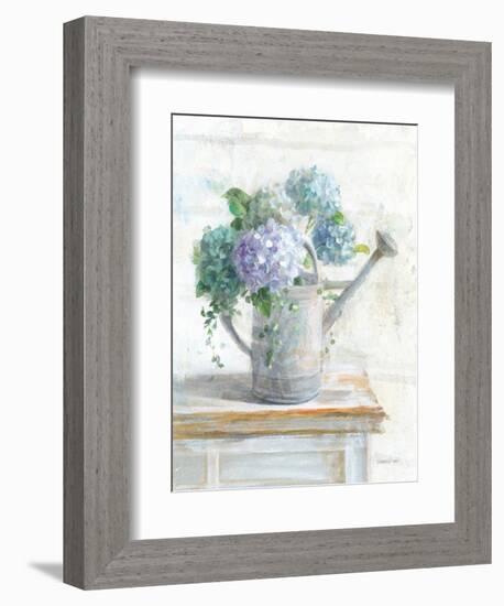 Morning Hydrangeas II-Danhui Nai-Framed Premium Giclee Print