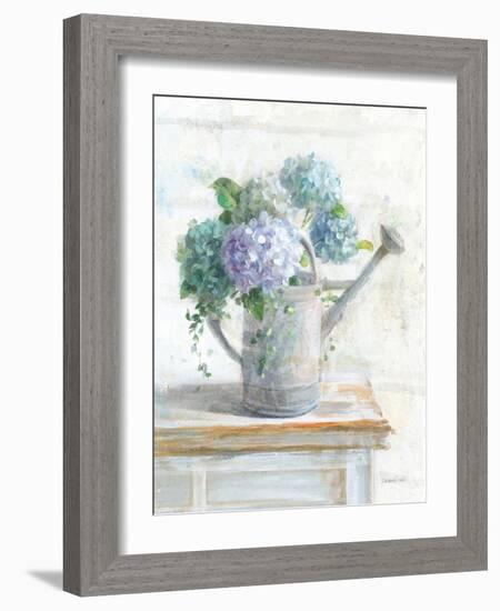 Morning Hydrangeas II-Danhui Nai-Framed Art Print