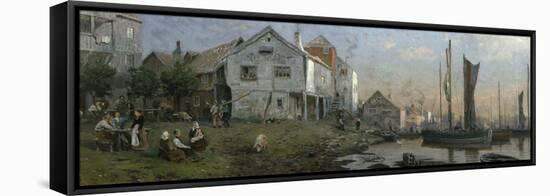 Morning in a Fishing Village, 1881-Christian Krohg-Framed Premier Image Canvas