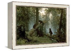 Morning in a Pine Forest-Ivan Ivanovitch Shishkin-Framed Stretched Canvas