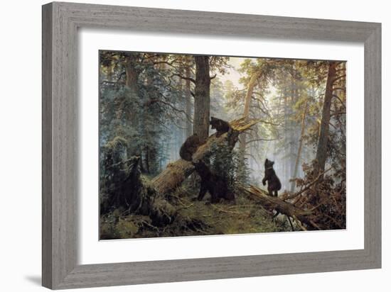 Morning in a Pinewood, 1889-Ivan Shishkin-Framed Giclee Print