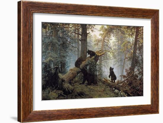 Morning in a Pinewood, 1889-Ivan Shishkin-Framed Giclee Print