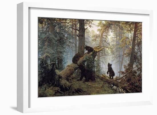 Morning in a Pinewood, 1889-Ivan Shishkin-Framed Giclee Print