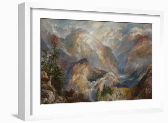 Morning in the Sierras, Nevada, 1910 (Oil on Canvas)-Thomas Moran-Framed Giclee Print