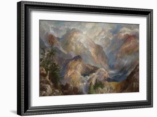 Morning in the Sierras, Nevada, 1910 (Oil on Canvas)-Thomas Moran-Framed Giclee Print