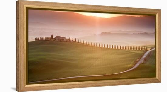 Morning in Val d'Orcia-Marcin Sobas-Framed Premier Image Canvas