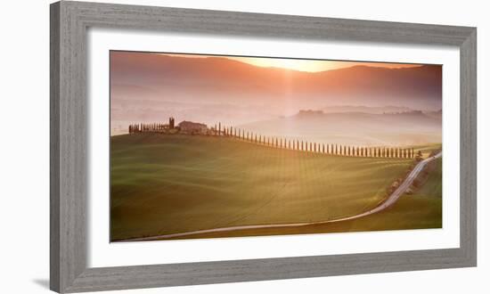 Morning in Val d'Orcia-Marcin Sobas-Framed Photographic Print