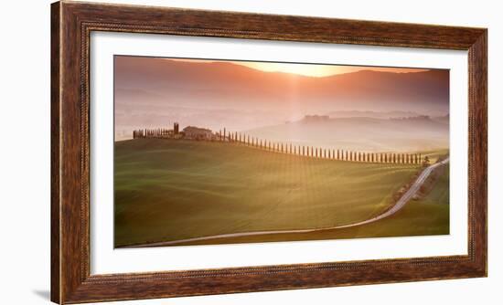 Morning in Val d'Orcia-Marcin Sobas-Framed Photographic Print