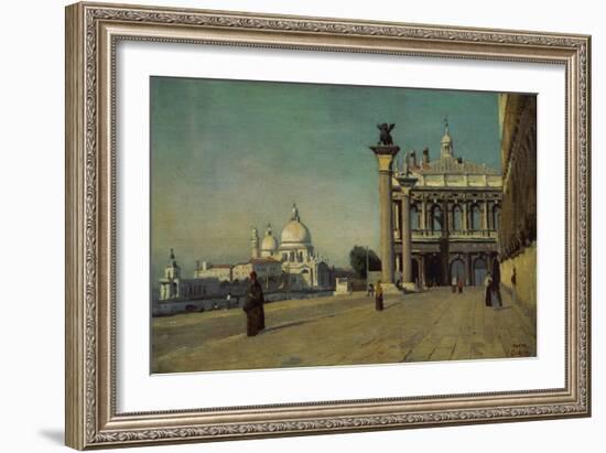 Morning in Venice, 1834-Jean-Baptiste-Camille Corot-Framed Giclee Print