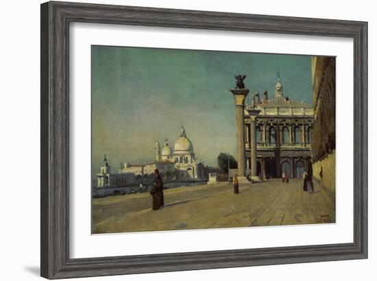 Morning in Venice, 1834-Jean-Baptiste-Camille Corot-Framed Giclee Print