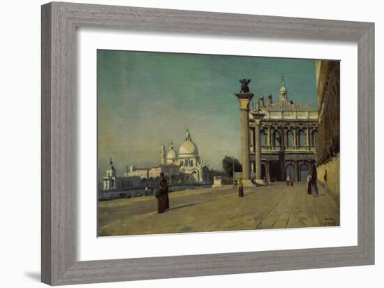 Morning in Venice, 1834-Jean-Baptiste-Camille Corot-Framed Giclee Print