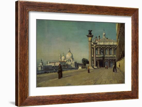 Morning in Venice, 1834-Jean-Baptiste-Camille Corot-Framed Giclee Print