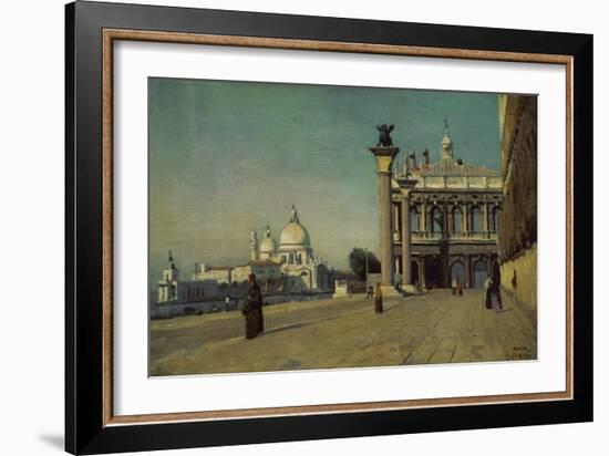 Morning in Venice, 1834-Jean-Baptiste-Camille Corot-Framed Giclee Print