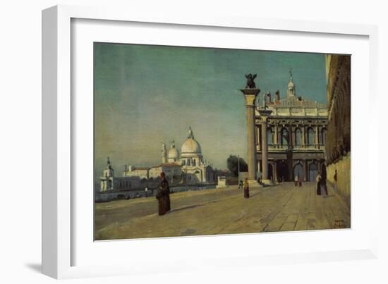 Morning in Venice, 1834-Jean-Baptiste-Camille Corot-Framed Giclee Print