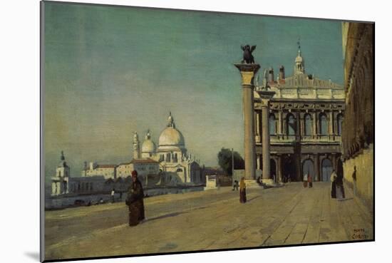 Morning in Venice, 1834-Jean-Baptiste-Camille Corot-Mounted Giclee Print