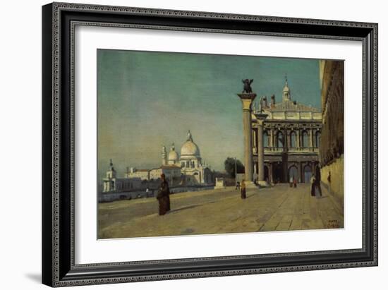 Morning in Venice, 1834-Jean-Baptiste-Camille Corot-Framed Giclee Print