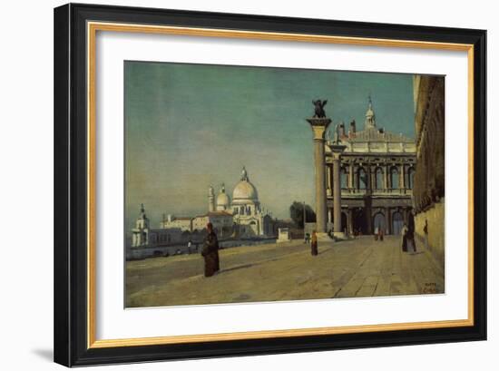 Morning in Venice, 1834-Jean-Baptiste-Camille Corot-Framed Giclee Print