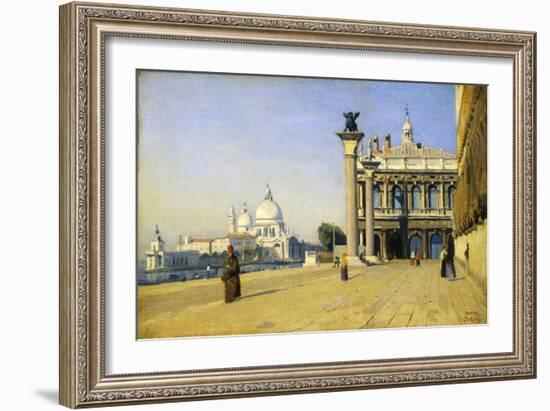 Morning in Venice, 1834-Jean-Baptiste-Camille Corot-Framed Giclee Print