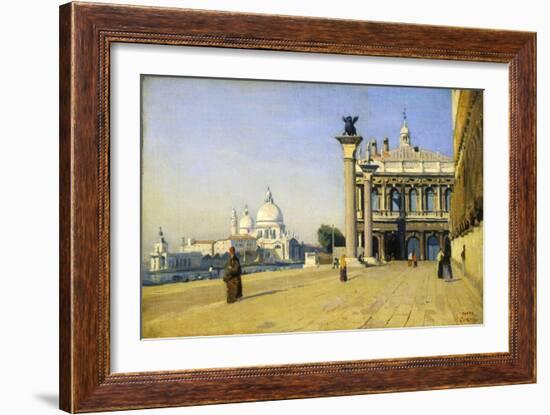 Morning in Venice, 1834-Jean-Baptiste-Camille Corot-Framed Giclee Print