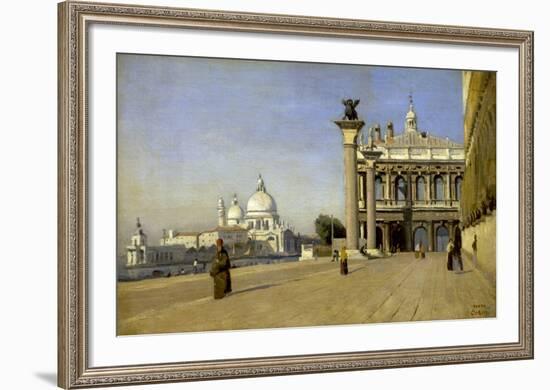 Morning in Venice-Jean-Baptiste-Camille Corot-Framed Art Print