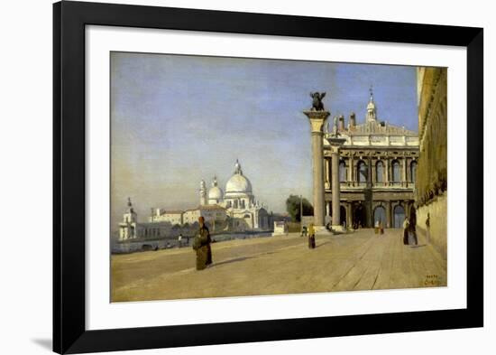 Morning in Venice-Jean-Baptiste-Camille Corot-Framed Art Print