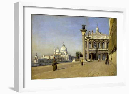 Morning in Venice-Jean-Baptiste-Camille Corot-Framed Art Print