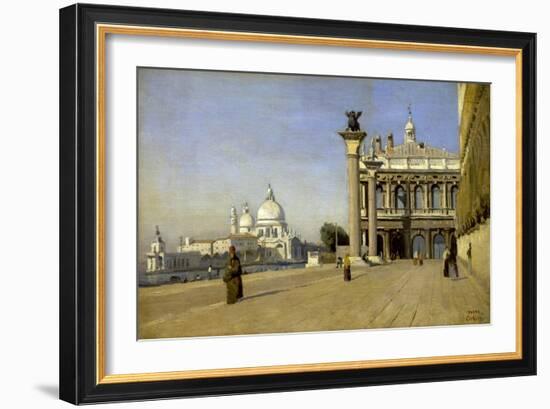 Morning in Venice-Jean-Baptiste-Camille Corot-Framed Art Print