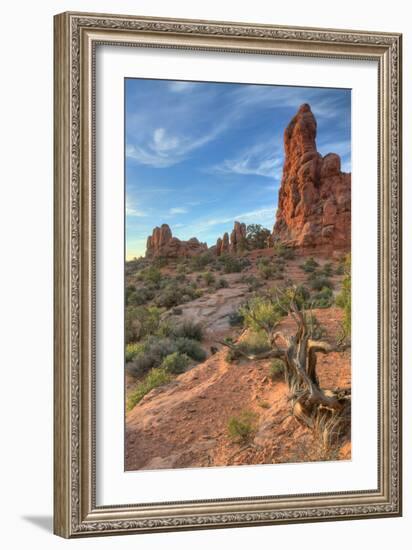 Morning Light and Sandstone at Arches, Utah-Vincent James-Framed Photographic Print