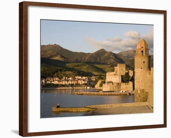 Morning Light, Eglise Notre-Dame-Des-Anges, Collioure, Pyrenees-Orientales, Languedoc, France-Martin Child-Framed Photographic Print