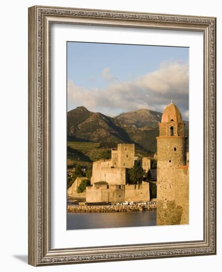 Morning Light, Eglise Notre-Dame-Des-Anges, Collioure, Pyrenees-Orientales, Languedoc, France-Martin Child-Framed Photographic Print