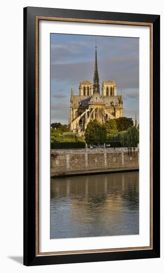 Morning light on Cathedral Notre Dame and the Seine River, Paris, France.-Darrell Gulin-Framed Photographic Print